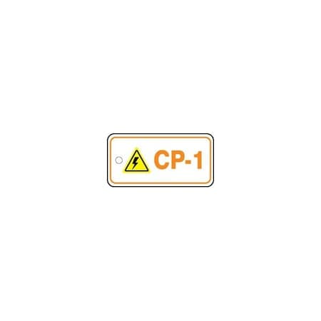 Accuform Energy Source ID Tag, CP-1, 1.5inx3in, Adhesive Dura-Poly, 5PK TDF201XVM